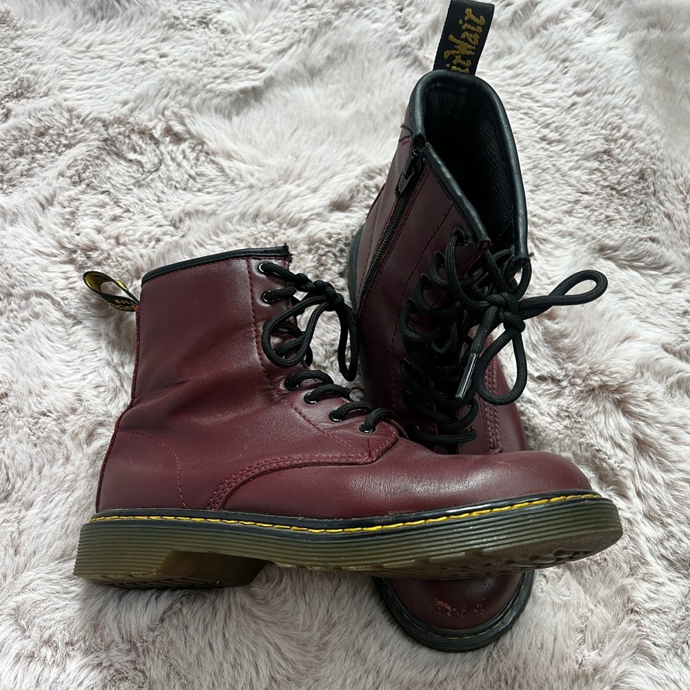 Dr. Martens Cherry Red Leather Boots